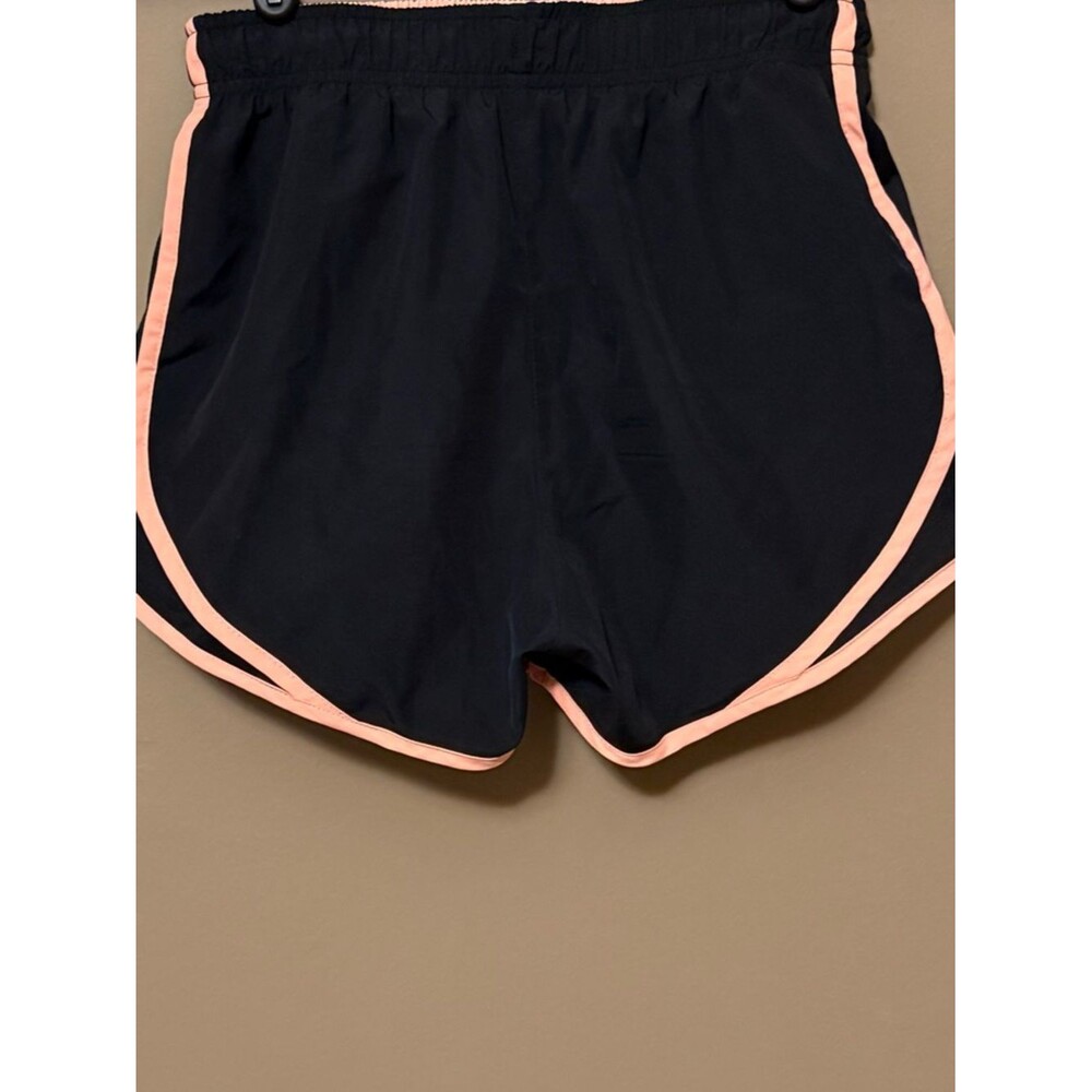 Nike Dri Fit Black Athletic Running Shorts Peach Trim Womens XS Workout NWOT - Picture 3 of 8